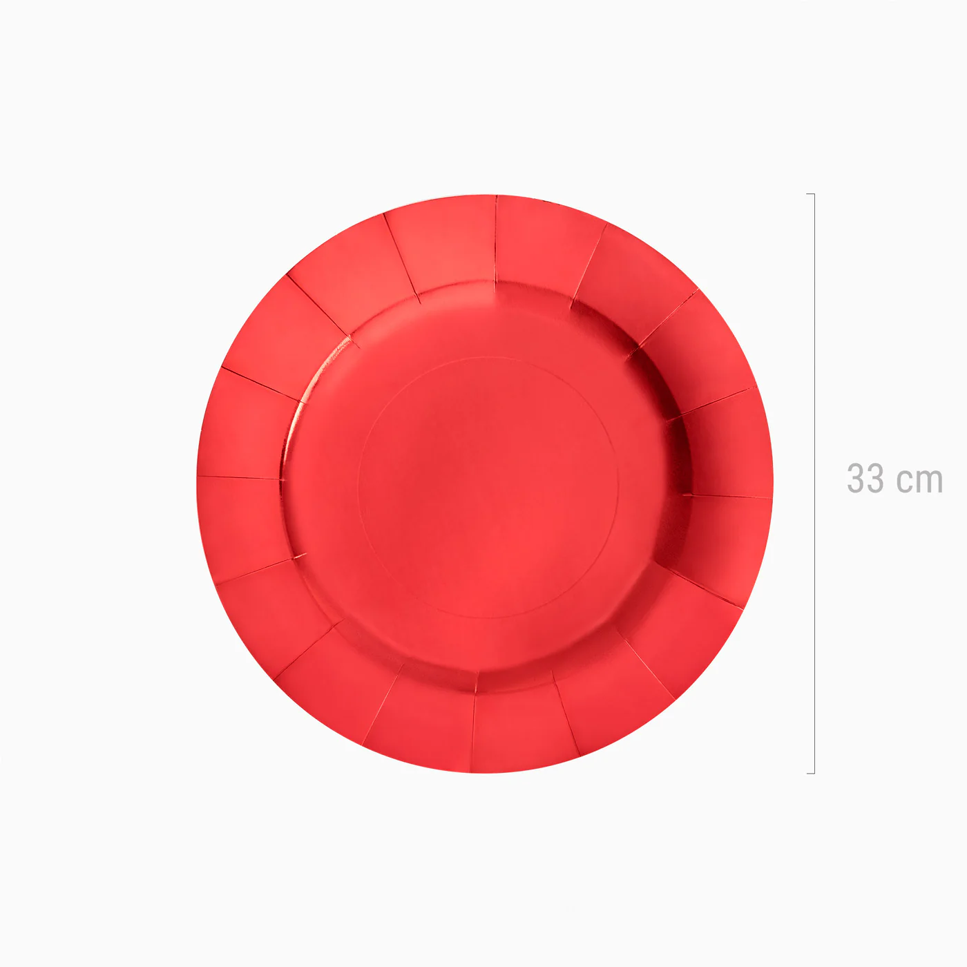 Bajoplato Cartón Llano Redondo Metalizado Ø 33 cm Rojo - Image 3