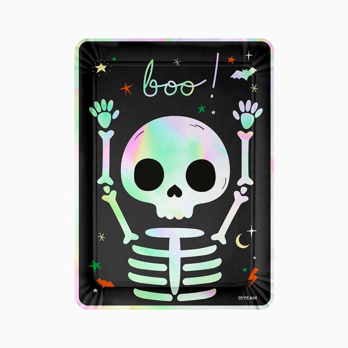 Bandeja Rectangular Cartón Halloween 25 x 34 cm Truco o Trato