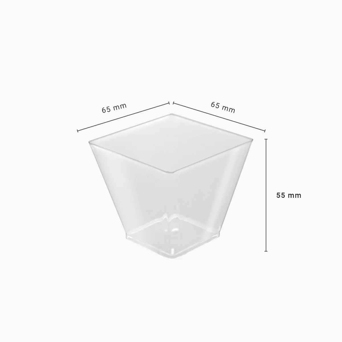 Bol Cuadrado Finger Food Transparente - Image 3