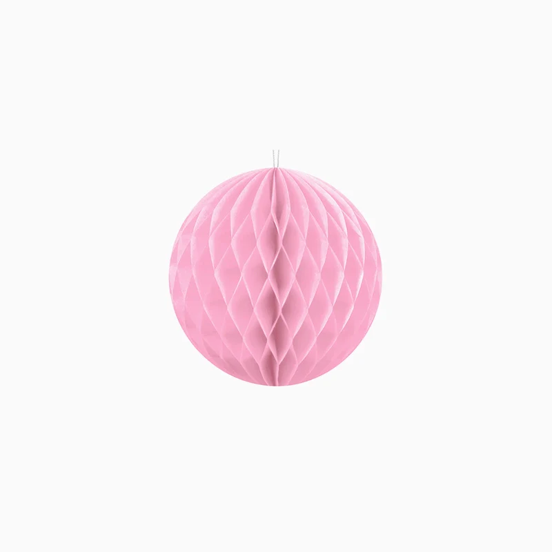 Bola Honeycomb Papel Ø 10 cm Rosa Bebé Pastel