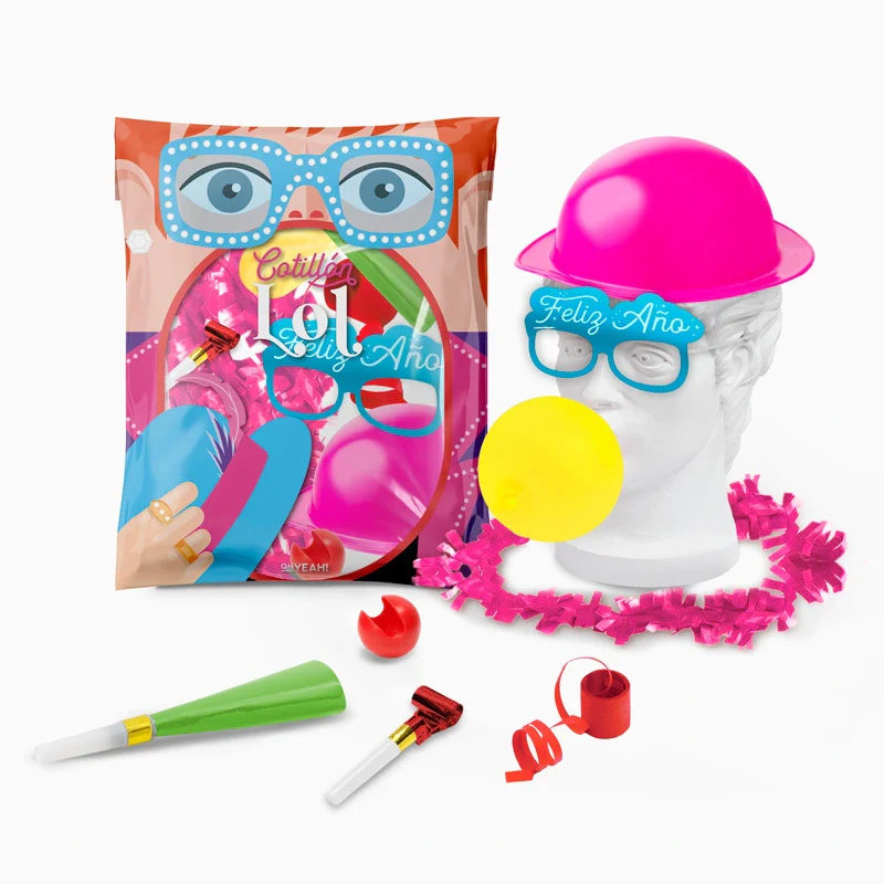 Bolsa de Cotillón LOL Nochevieja 8 piezas (1 ud)