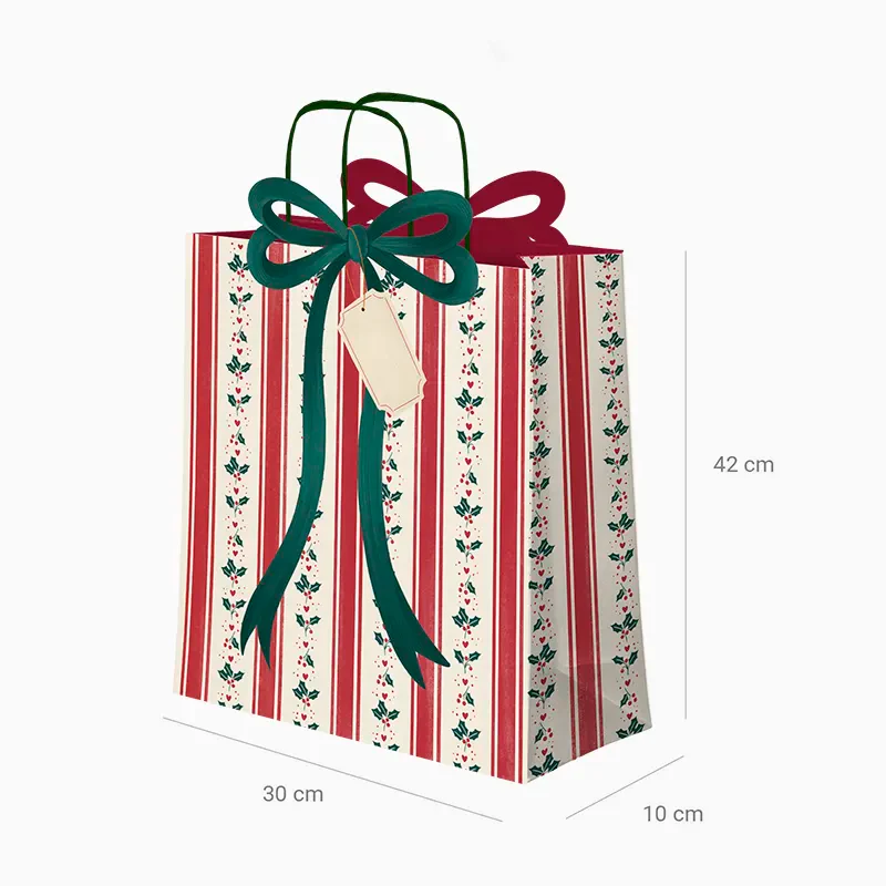 Bolsa Forma Regalo Grande Cartón Navidad 30 x 10 x 42 cm Atelier del Regalo - Image 3