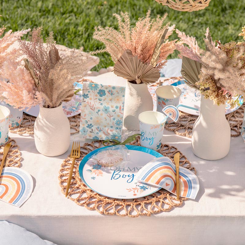 Bolsa Papel Floral Azul Pastel - Image 6