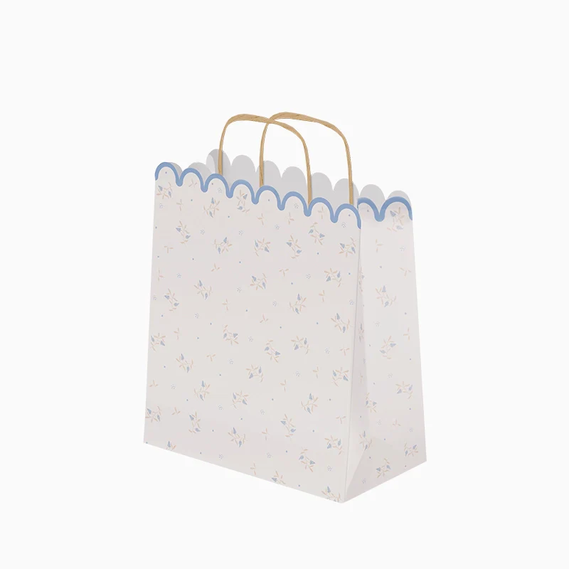 Bolsa Regalo Cartón Mediana 26 x 10 x 32 cm Floral Azul