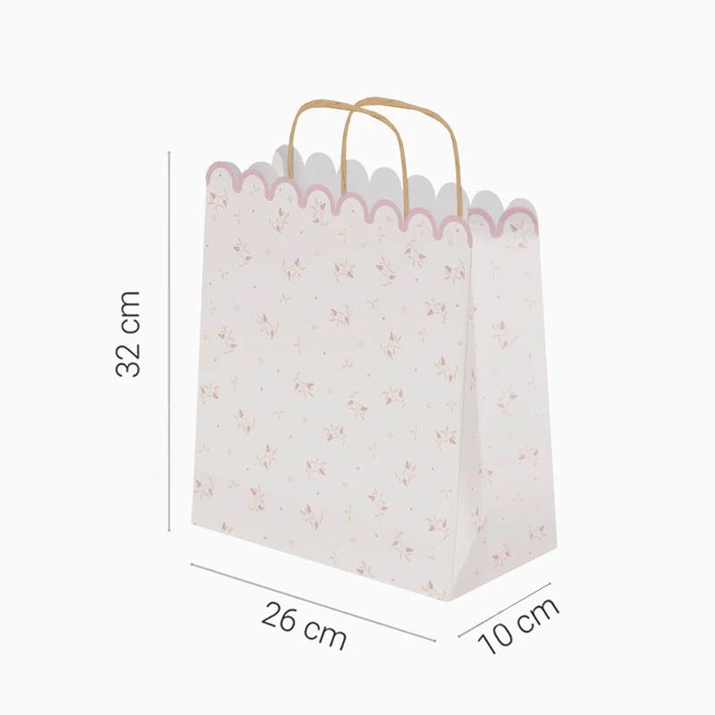 Bolsa Regalo Cartón Mediana 26 x 10 x 32 cm Floral Rosa - Image 3