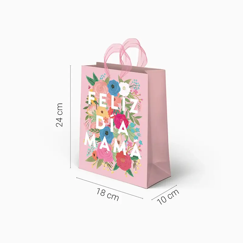 Bolsa Regalo Cartón Pequeña Día de la Madre "Feliz Día Mamá" - Image 2