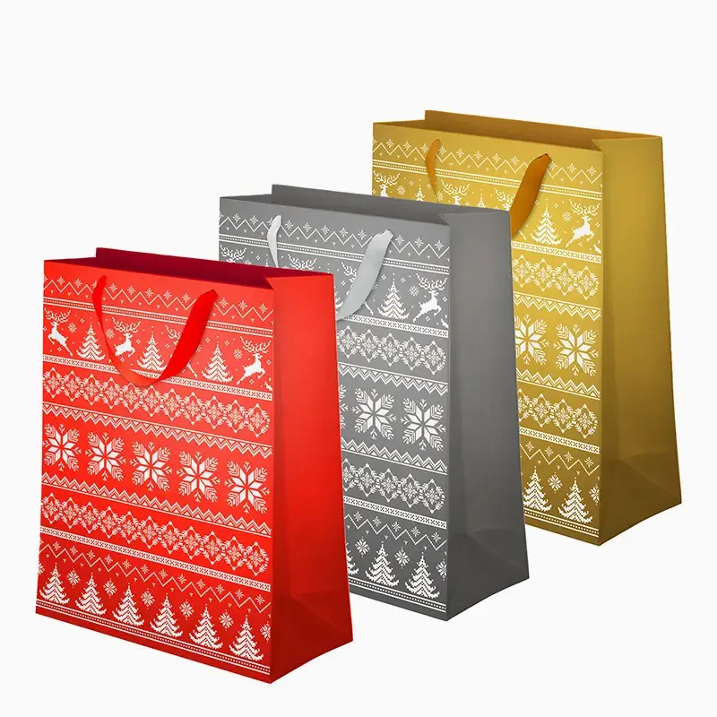 Bolsa Regalo Grande Cartón Navidad 30 x 10 x 42 cm Jacquard