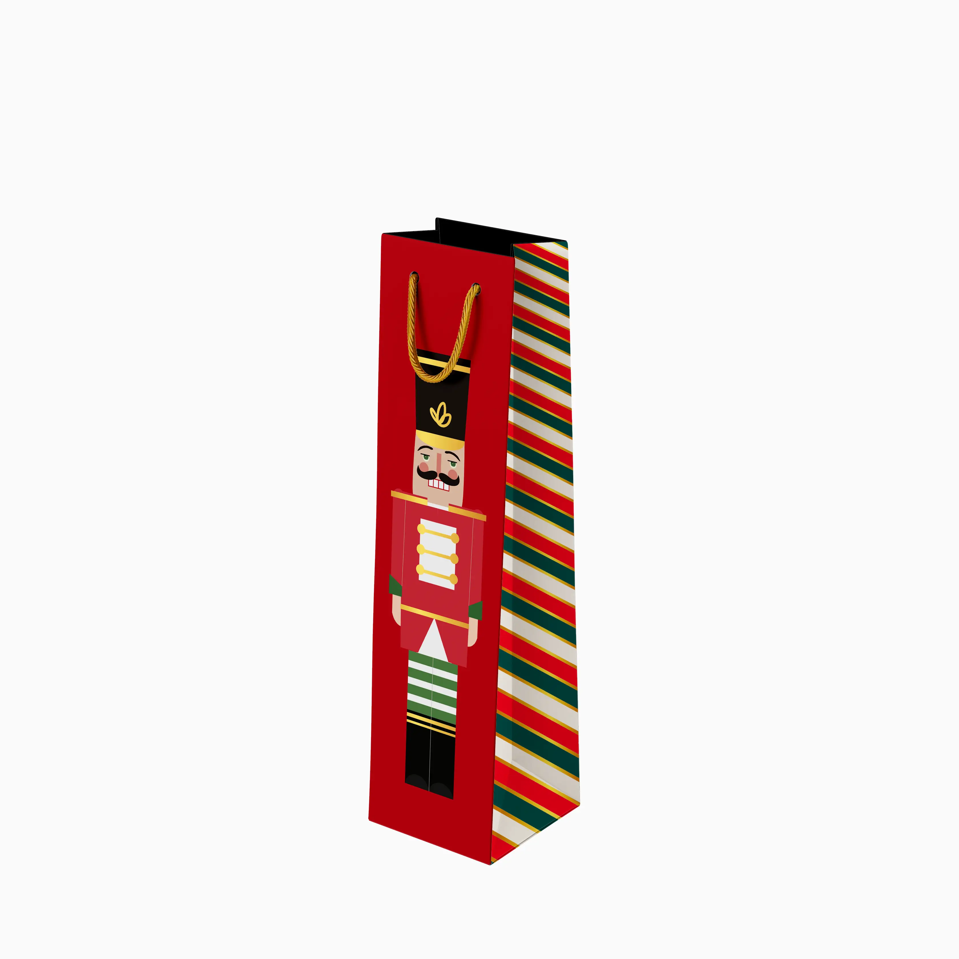 Bolsa Regalo Botella Vino Navidad Cascanueces