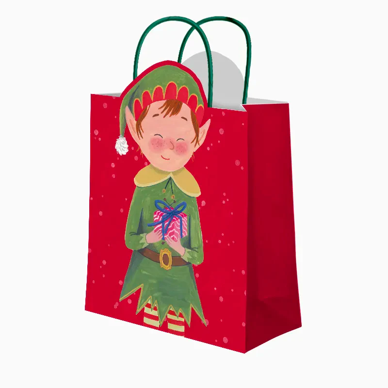 Bolsa Regalo Navidad Grande 30 x 10 x 42 cm Elfo