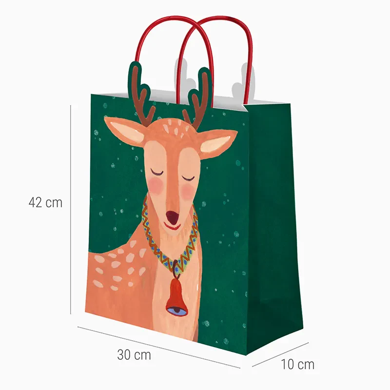 Bolsa Regalo Navidad Grande 30 x 10 x 42 cm Reno - Image 2