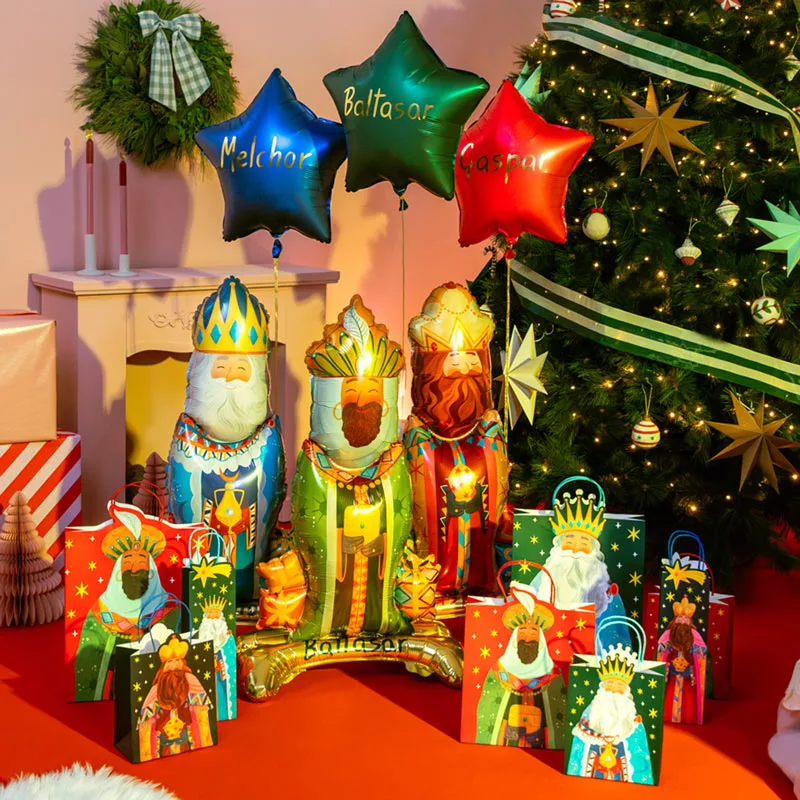 Bolsa Regalo Navidad Grande 30 x 10 x 42 cm Reyes Magos Melchor - Image 2