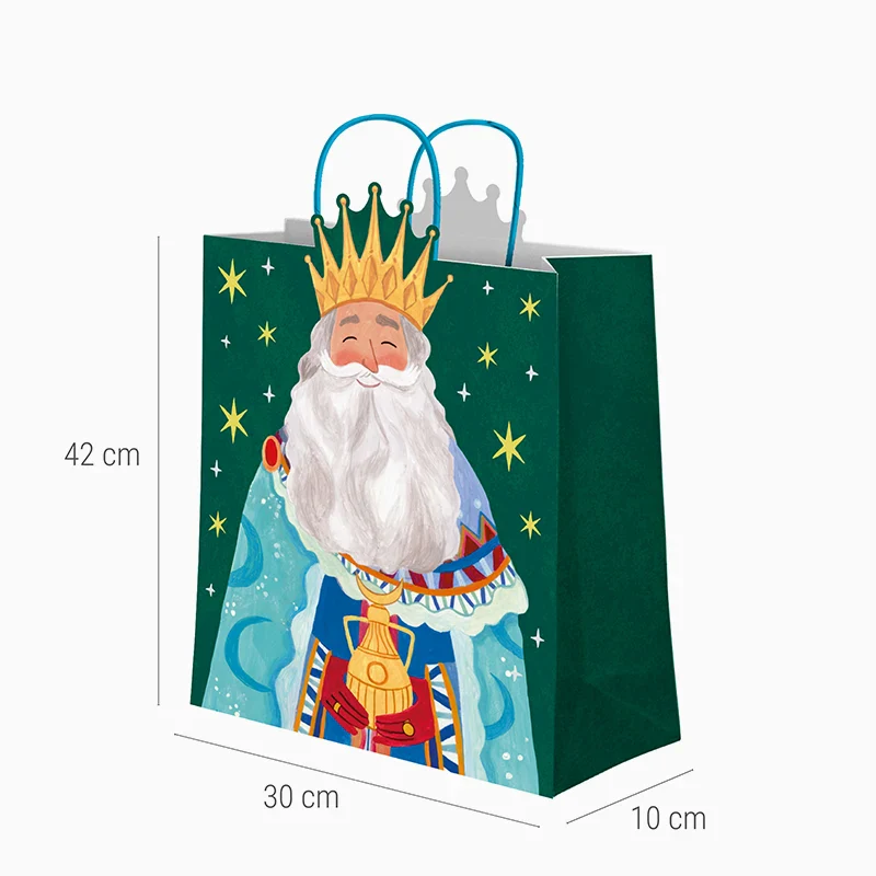 Bolsa Regalo Navidad Grande 30 x 10 x 42 cm Reyes Magos Melchor - Image 3