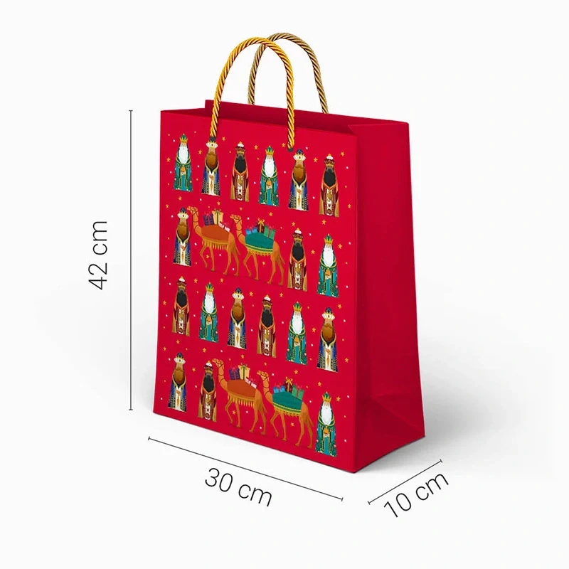 Bolsa Regalo Navidad Grande 30 x 10 x 42 cm Reyes Magos - Image 2