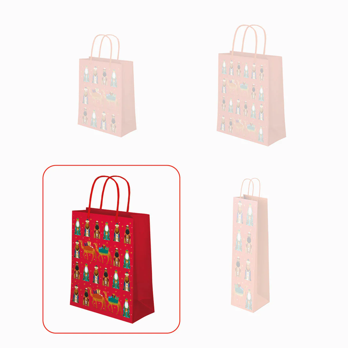 Bolsa Regalo Navidad Grande 30 x 10 x 42 cm Reyes Magos - Image 4