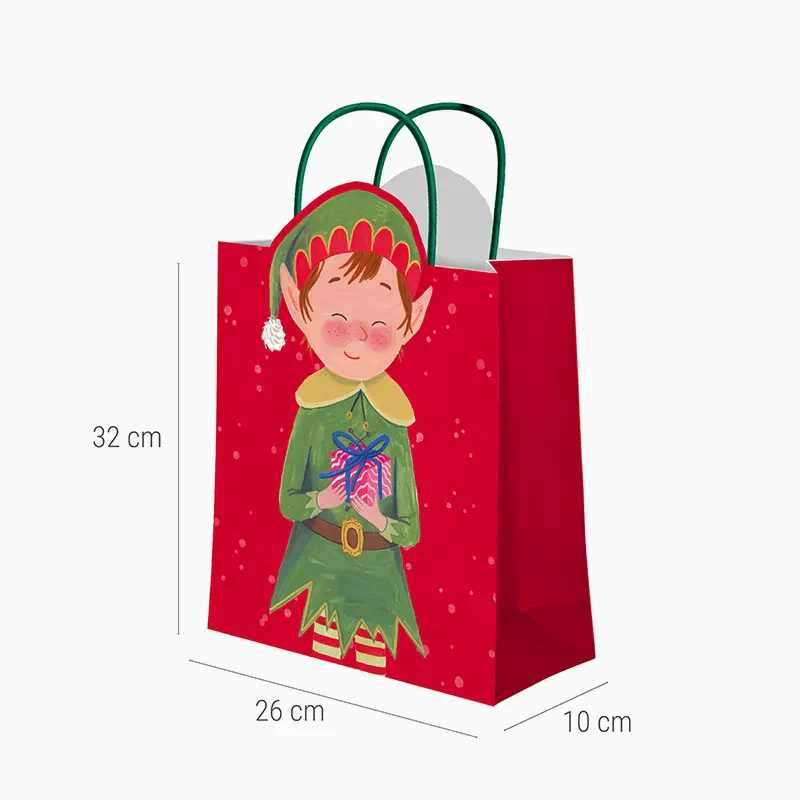 Bolsa Regalo Navidad Mediana 26 x 10 x 32 cm Elfo - Image 2