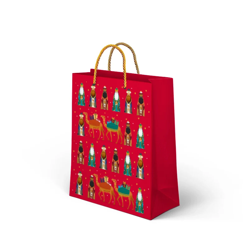 Bolsa Regalo Navidad Mediana 26 x 10 x 32 cm Reyes Magos