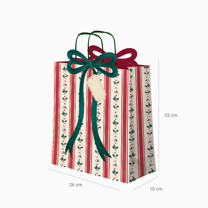 Bolsas Forma Regalo Mediana Cartón Navidad 26 x 10 x 32 cm Atelier del Regalo - Image 3