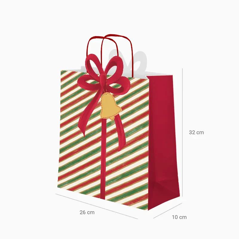 Bolsas Forma Regalo Mediana Cartón Navidad 26 x 10 x 32 cm Atelier del Regalo - Image 4