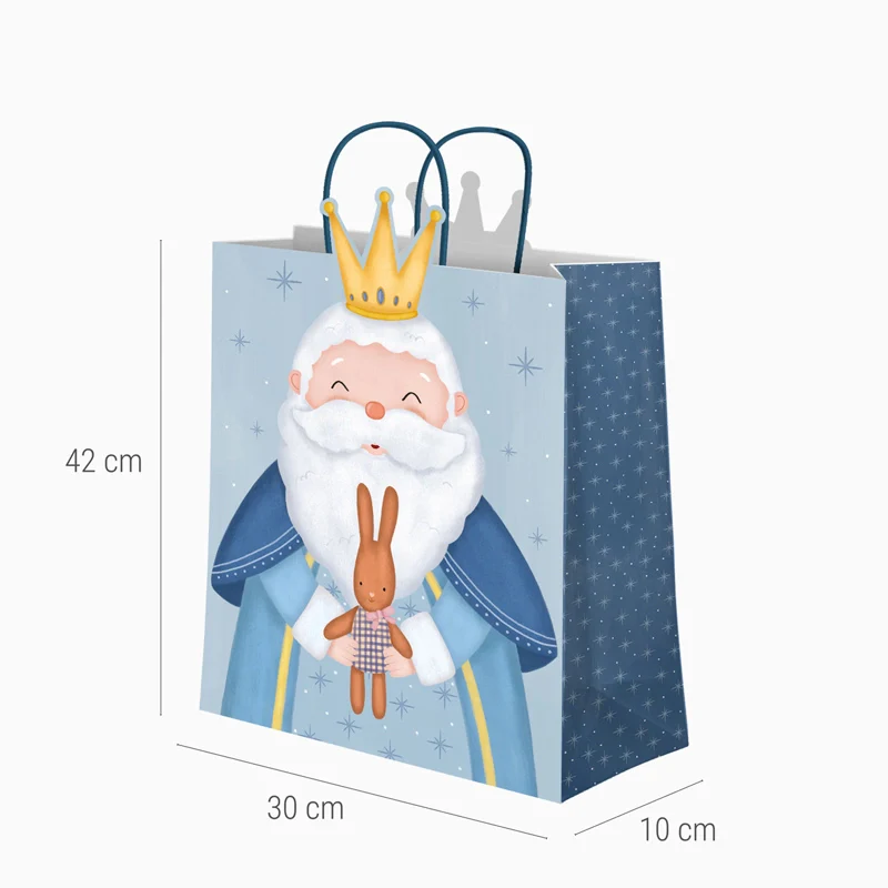 Bolsas Forma Regalo Navidad Grandes 30 x 10 x 42 cm Petit Reyes Magos - Image 2