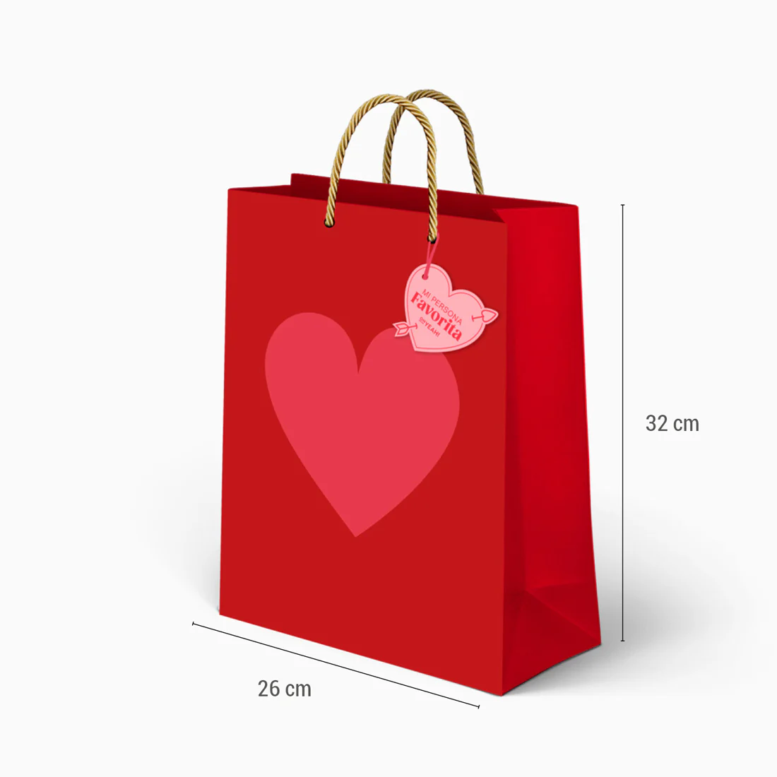 Bolsas Regalo Cartón Mediana 26 x 10 x 32 cm San Valentín - Image 7
