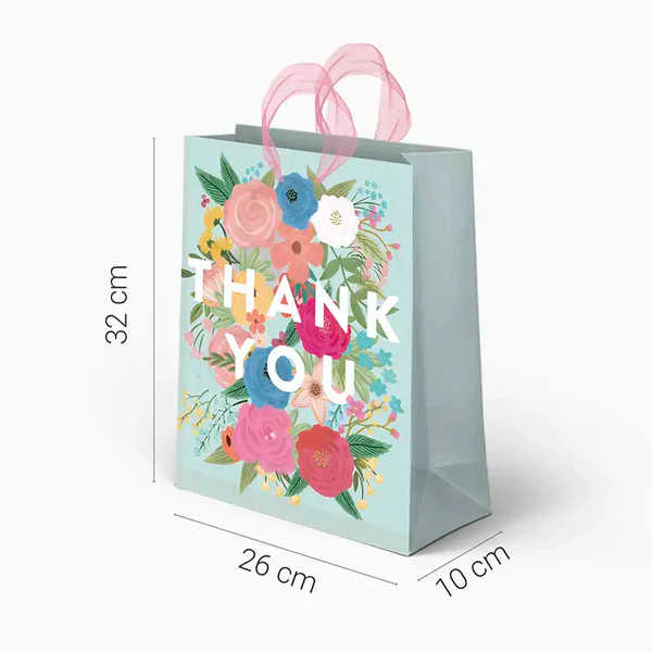Bolsas Regalo Cartón Medianas 26 x 10 x 32 cm Día de la Madre 'Thank You' - Image 4