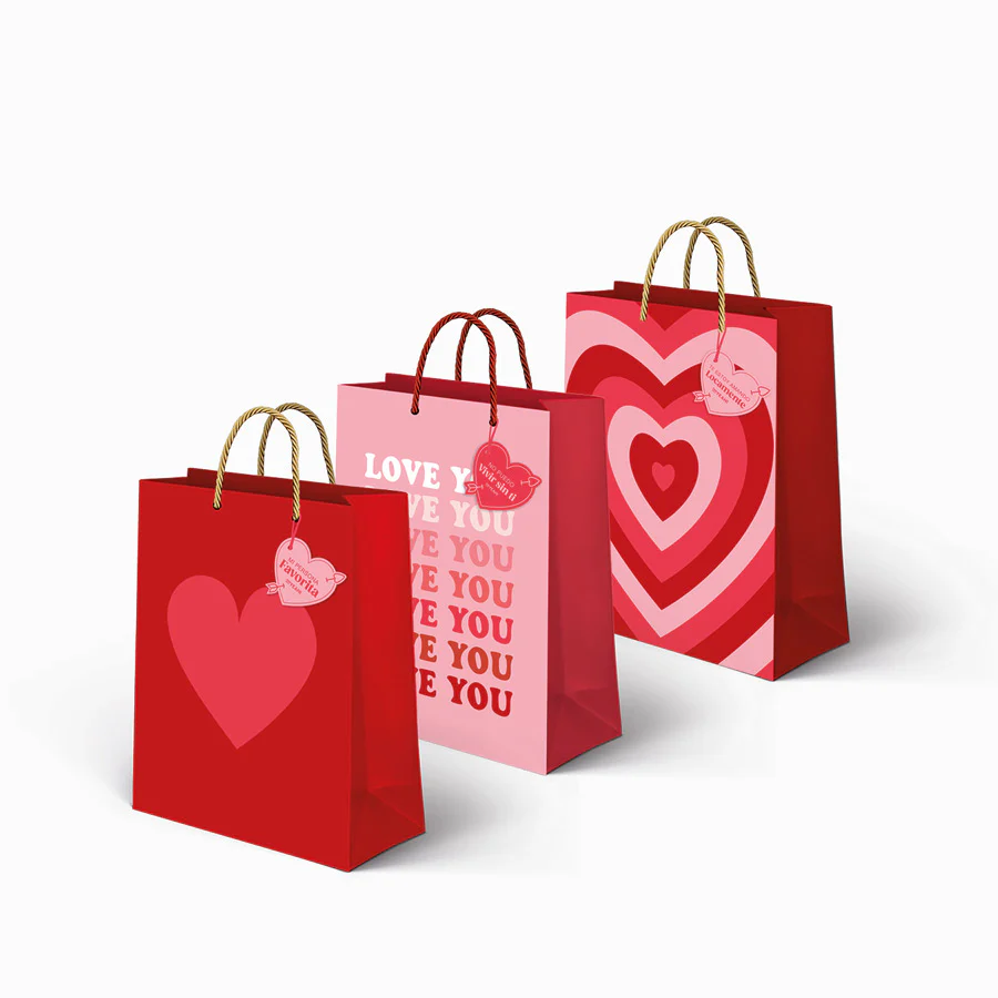 Bolsas Regalo Cartón Pequeña 18 x 10 x 24 cm San Valentín