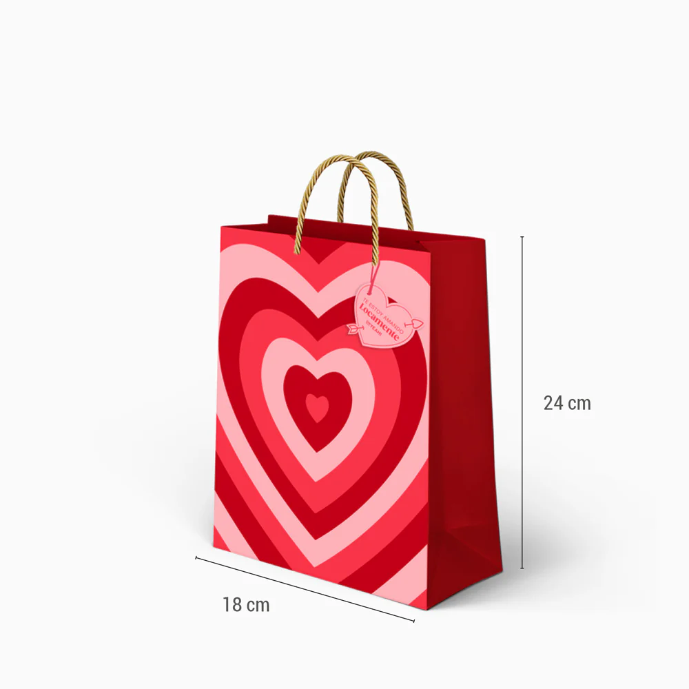 Bolsas Regalo Cartón Pequeña 18 x 10 x 24 cm San Valentín - Image 7