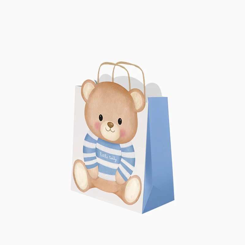 Bolsa Regalo Cartón Pequeña 18 x 10 x 24 cm Baby Osito Azul