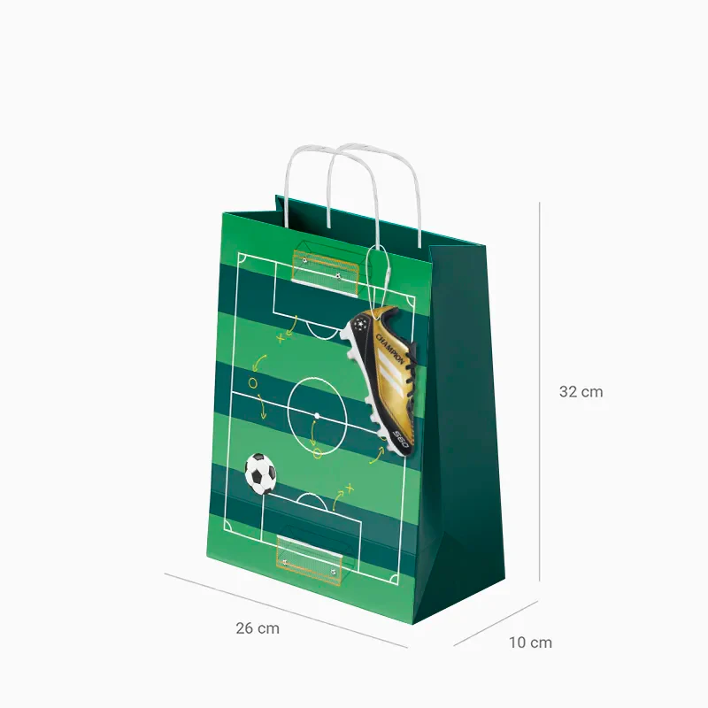 Bolsas Regalo Mediana Cartón 26 x 10 x 32 cm Fútbol - Image 8