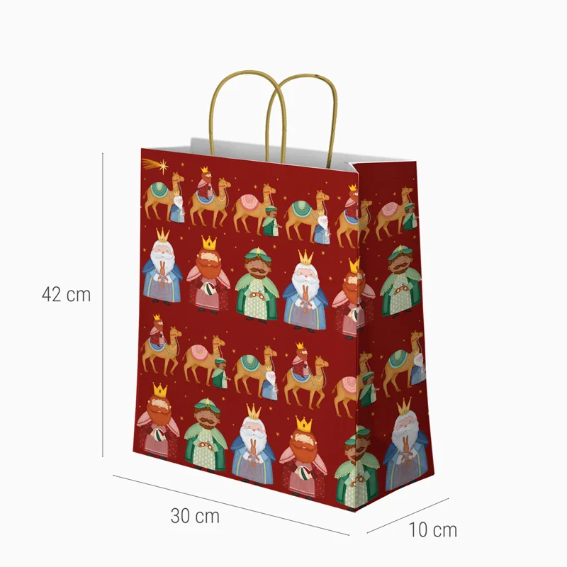 Bolsas Regalo Navidad Grandes 30 x 10 x 42 cm Petit Reyes Magos - Image 4