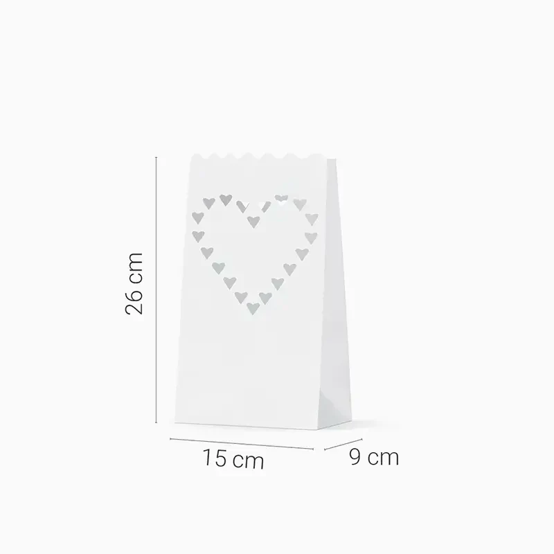 Bolsas Papel Velas Corazón Blanca - Image 3