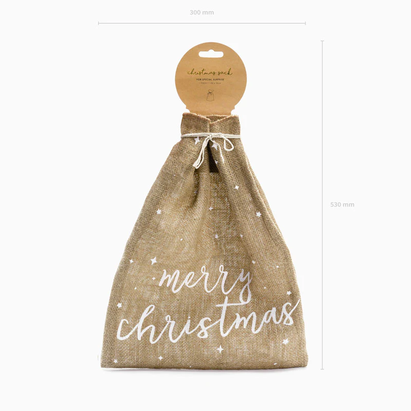 Bolsita Regalo Yute 'Merry Christmas' - Image 3