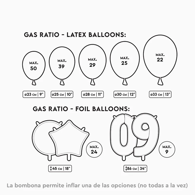 Bombona de Helio Mediana 50 globos 0.36 m3 Rosa - Image 2