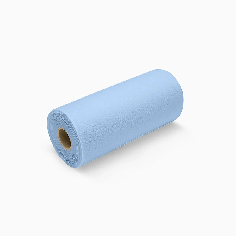 Rollo Camino de Mesa TNT de 48m con Precorte a 1.20m Azul Pastel