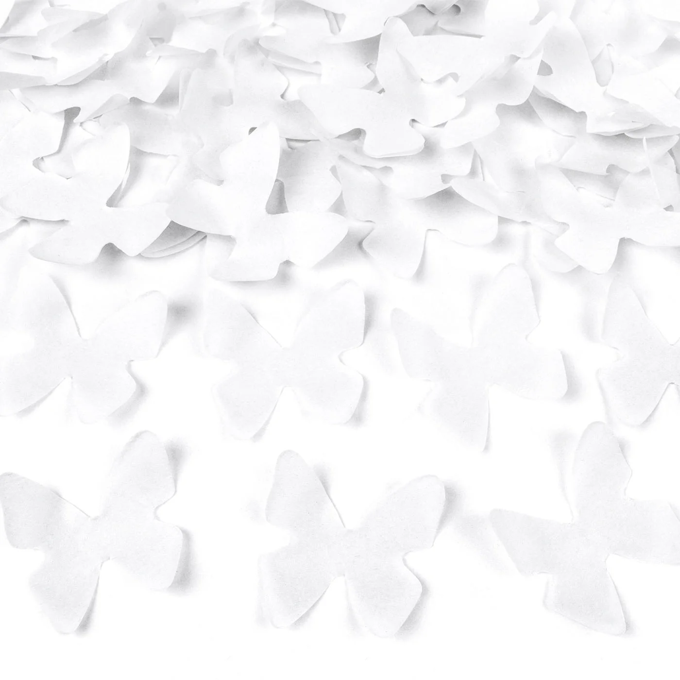 Cañón confeti Mariposas Papel Biodegradable 80 cm Blanco - Image 2