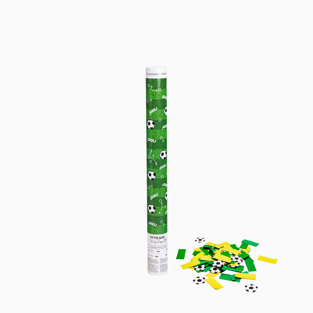 Set 12 Cañones Confeti Mediano 50 cm Fútbol + Caja Expositora - Image 2