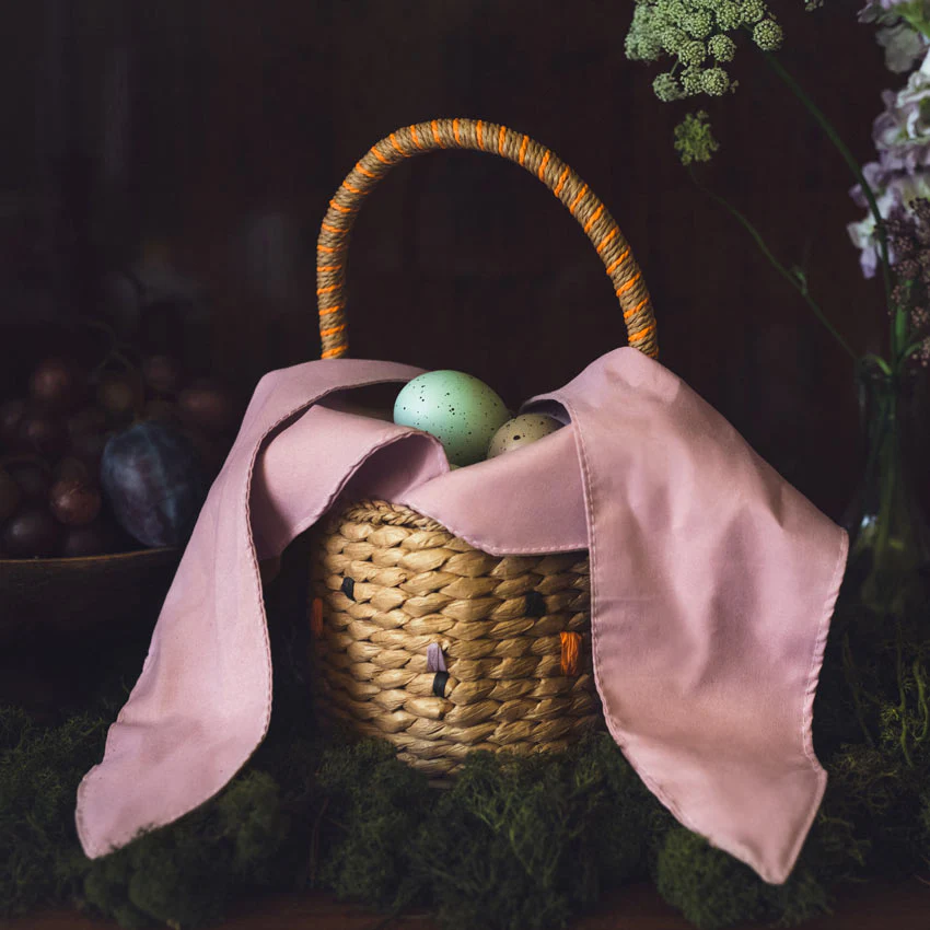 Cesta Mimbre Conejito Pascua - Image 3
