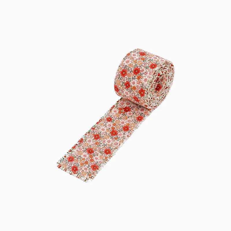 Cinta Tela Floral Liberty 3 cm x 1.6 m Naranja