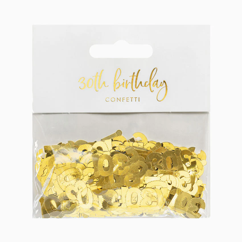 Bolsas Confeti 30 Cumpleaños Oro Metalizado - Image 3