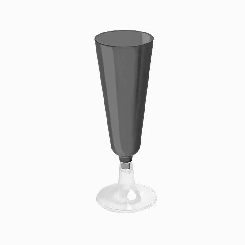 Copa Cava Plástico PS Reutilizable 150 cc Negro