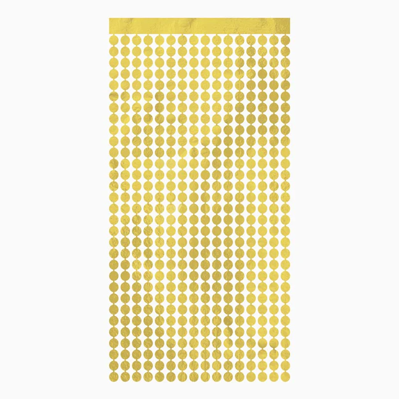 Cortina Círculos Metalizada 1 x 2 m Oro