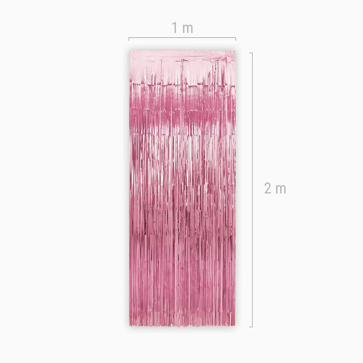 Cortina Decorativa Flecos Metalizada 1 x 2 m Rosa Pastel - Image 3