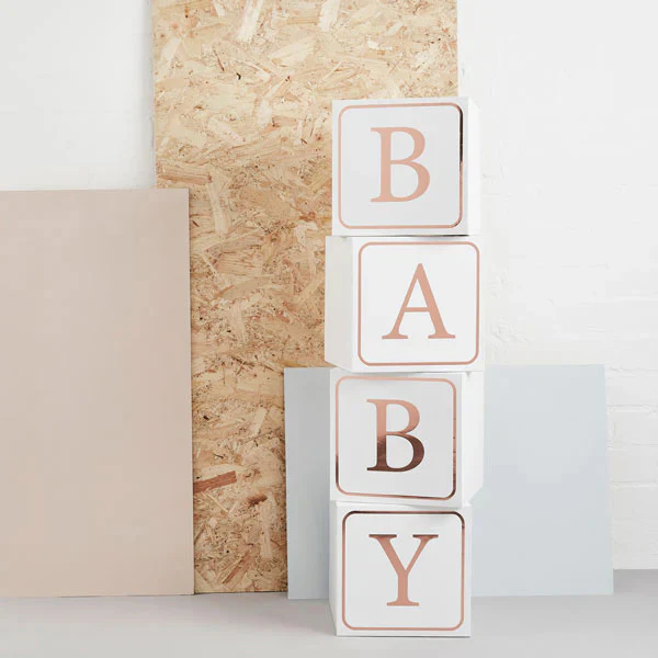 Cubos Decoración Baby Rosa - Image 2