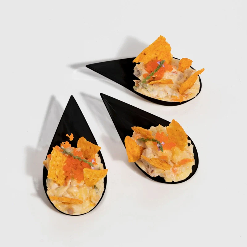 Cuchara Lágrima Finger Food Reutilizable Negra - Image 3