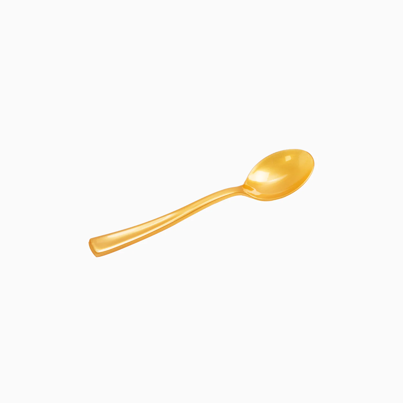 Cucharita Postre Plástico PS Reutilizable Premium 12.5 cm Oro (12 uds)
