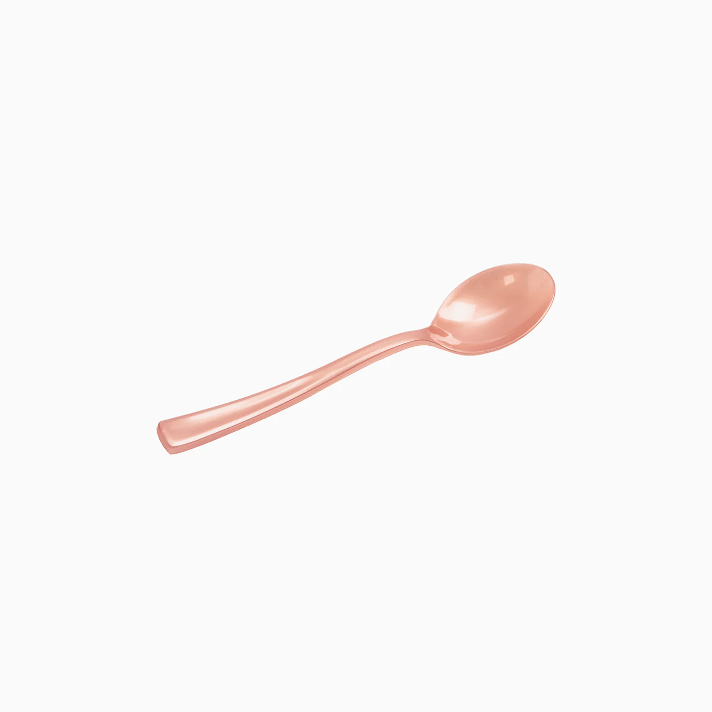 Cucharita Postre Plástico PS Reutilizable Premium 12.5 cm Oro Rosa (12 uds)