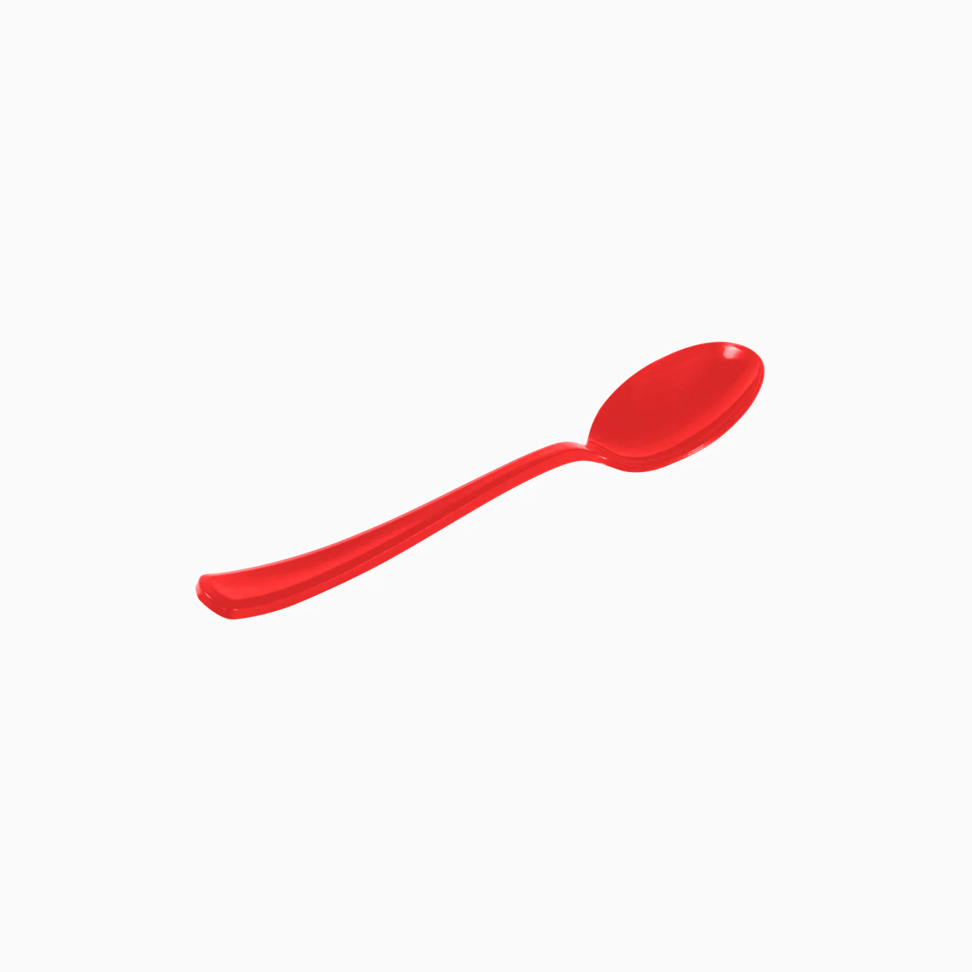 Cucharita Postre Plástico PS Reutilizable Premium 12.5 cm Rojo (12 uds)