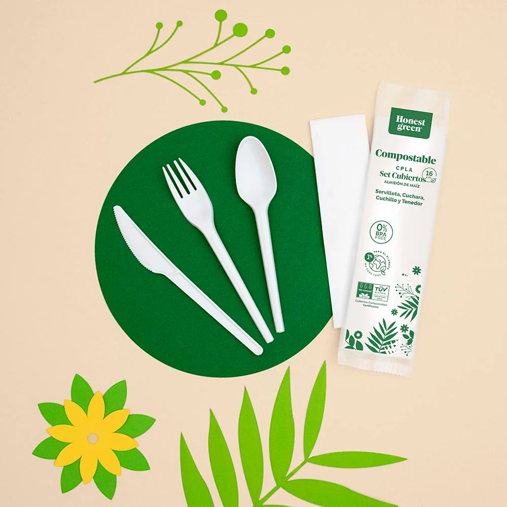 Cuchillo CPLA Compostable Blanco - Image 4