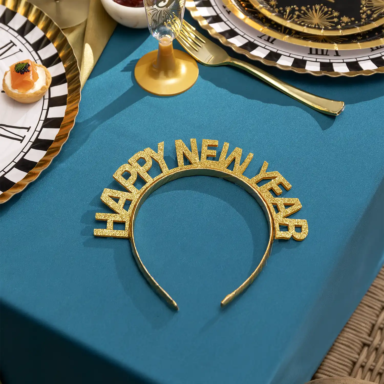 Diadema Nochevieja Talla Única Dorada 'Happy New Year' - Image 2