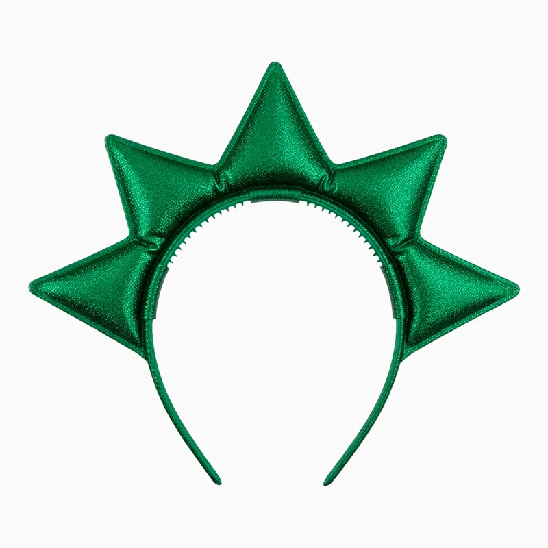 Diadema Navidad Estrellas Verde